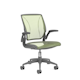Pinstripe Mesh Green World Task Chair, Adjustable Arms, Gray Frame,Green,hi-res
